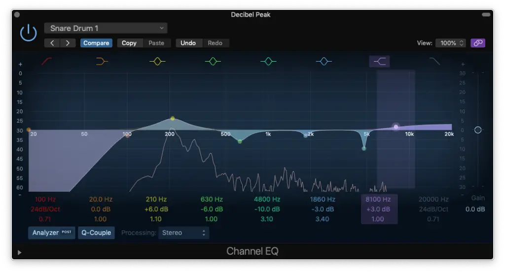 how to eq a snare drum