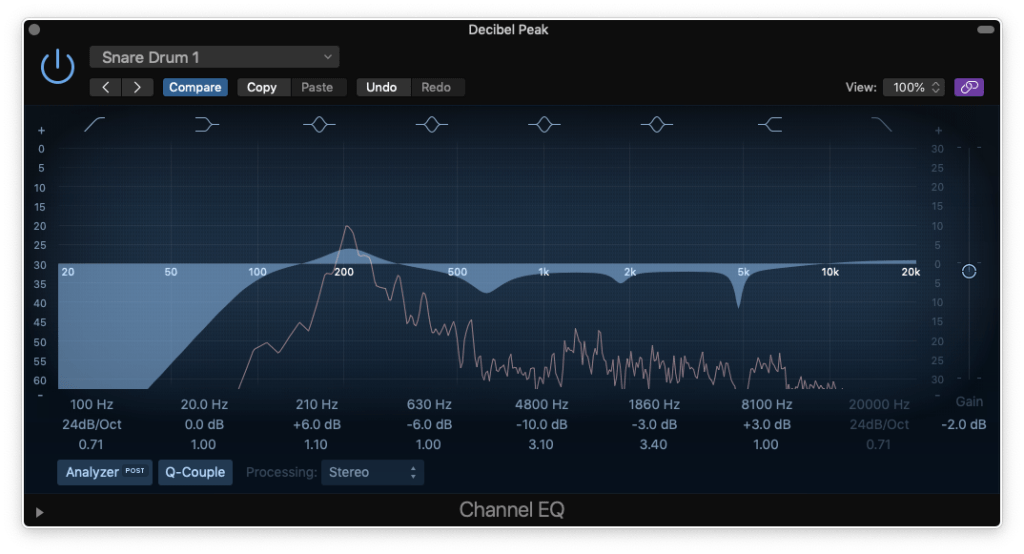 how to eq a snare drum