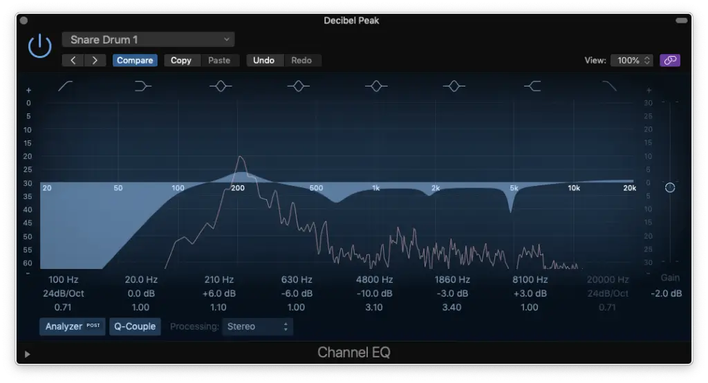 how to eq a snare drum