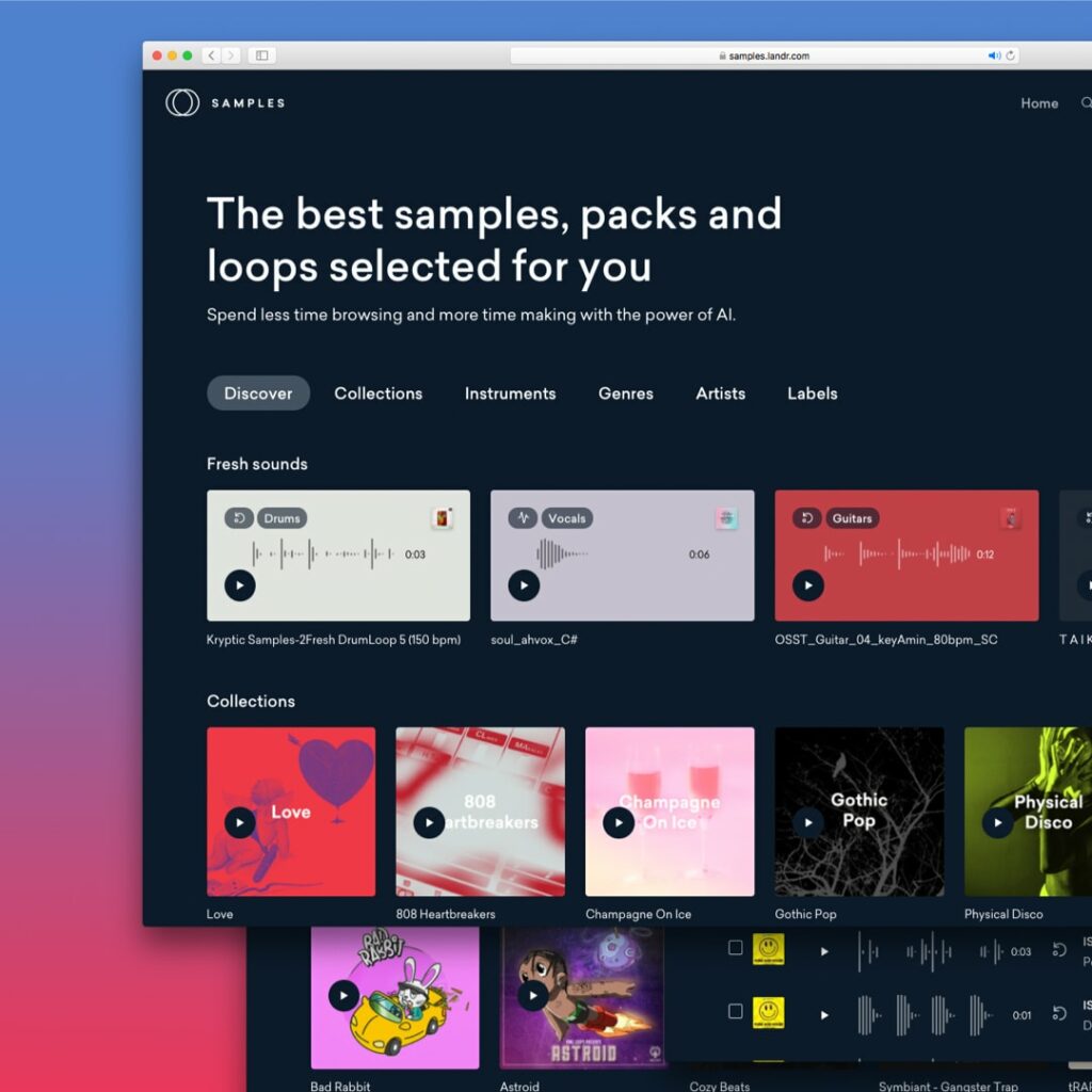 landr free sample packs