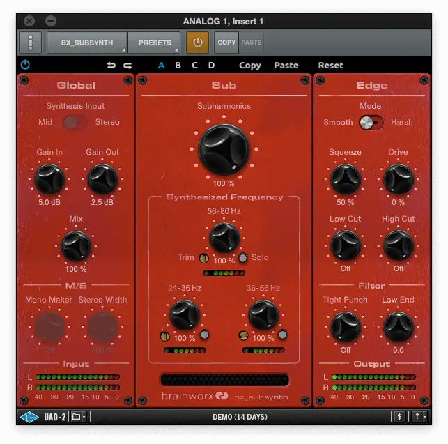 how to record bass with a guitar - universal audio's bx_subsynth