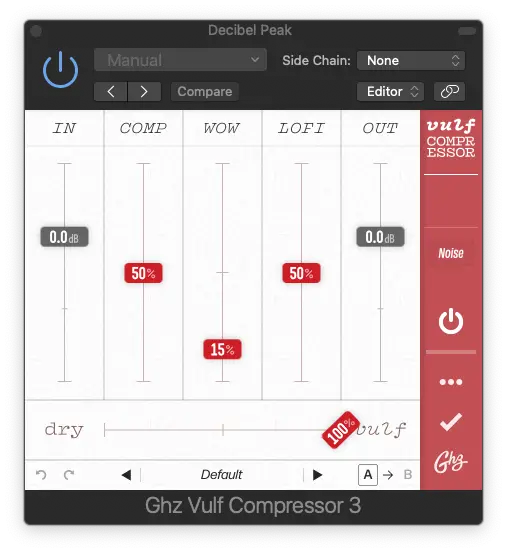 4 of the best plugins for mixing and mastering - vulf compressor default