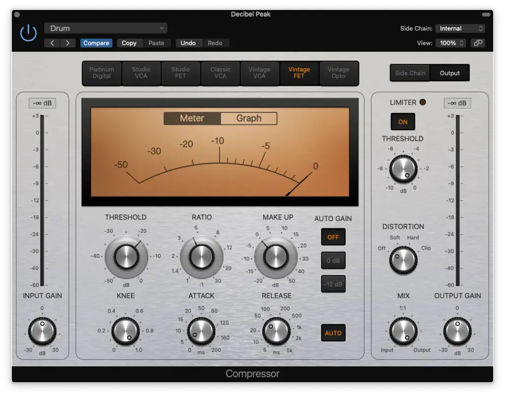 logic pro x compressor drum - Decibel Peak