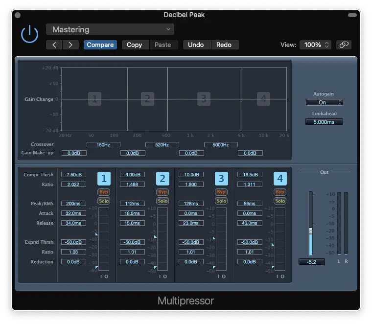 logic pro x multipressor mastering - Decibel Peak