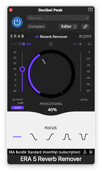 era 5 reverb remover - Decibel Peak