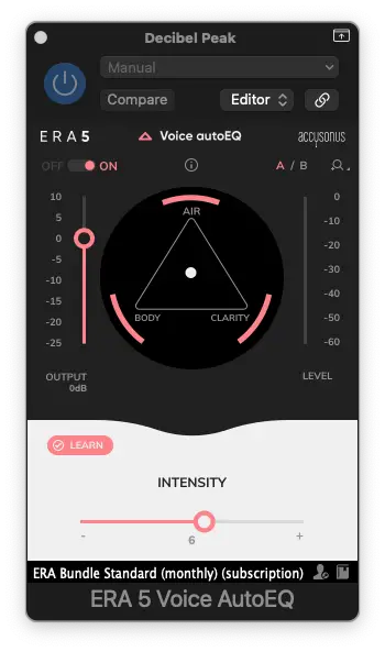 era 5 voice auto eq - Decibel Peak