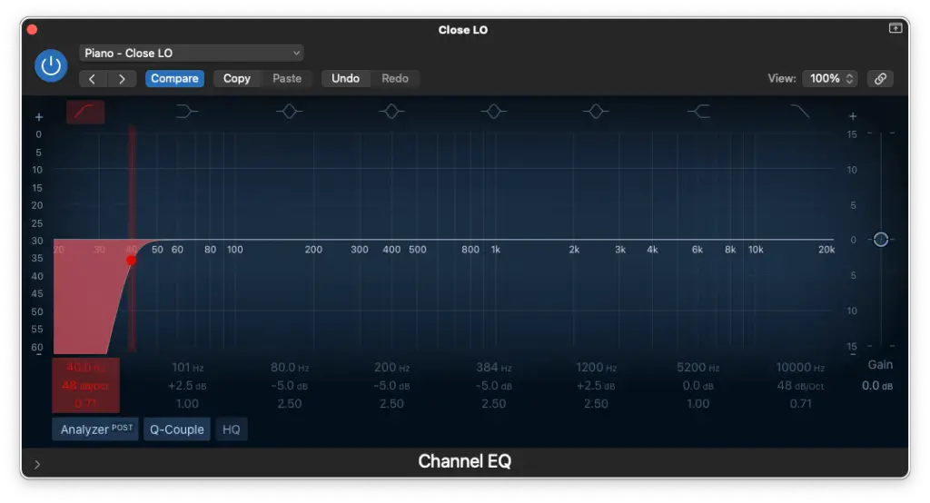 advanced piano eq step 1 - Decibel Peak