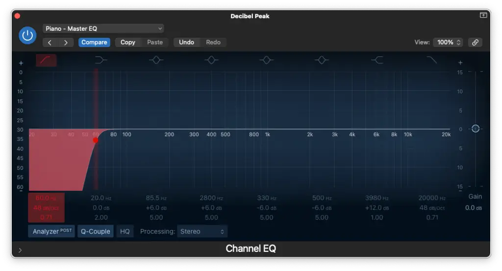 beginner piano eq step 1 - Decibel Peak