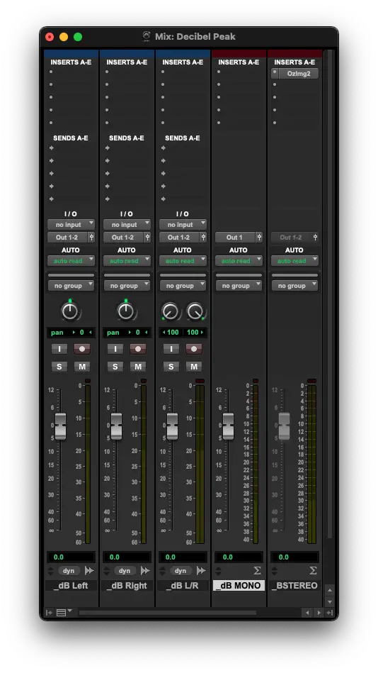 pro tools mono 1 - Decibel Peak