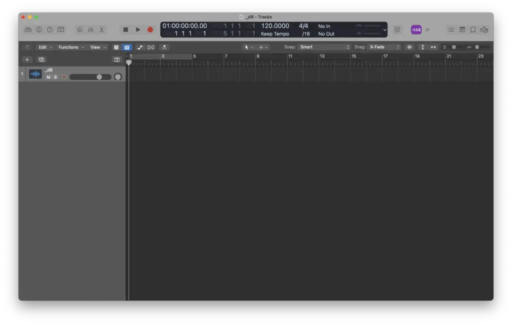 logic pro track view - Decibel Peak