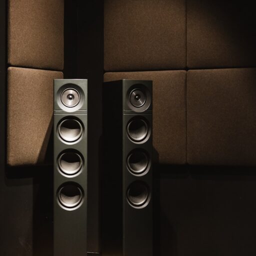 Surround Sound Speakers in a Studio at Decibel Peak